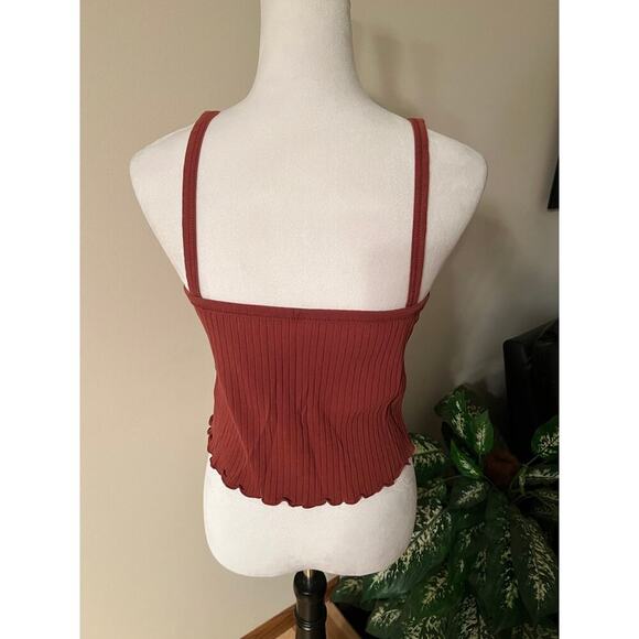 Old Navy Rust Red Ribbed Tank - Picture 3 of 3